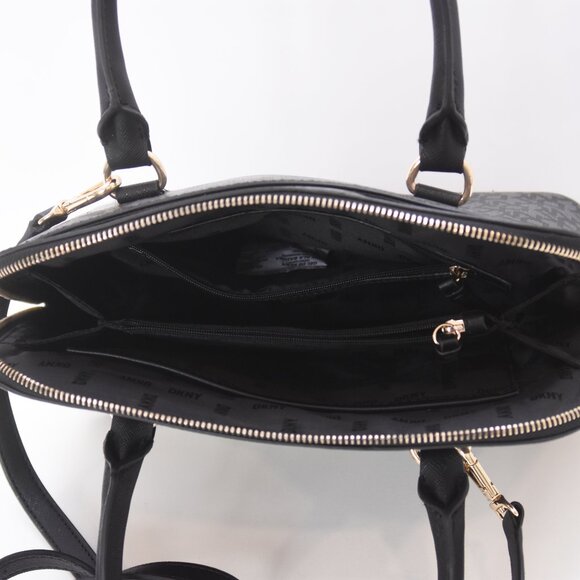 NWOT DKNY Dome Crossbody Tri-Color Handbag Purse Logo Signature w/Gold Tone - Picture 10 of 14